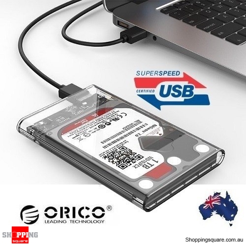 ORICO 2139U3 Clear Transparent Tool-free USB 3.0 External 2.5 inch SATA SSD HDD Enclosure Case