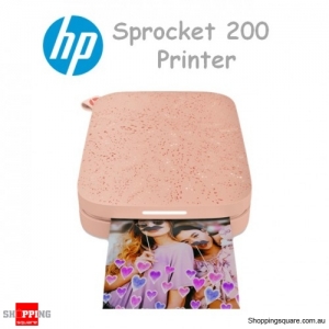 HP Sprocket 200 Bluetooth Photo Smart Phone Printer Blush Pink