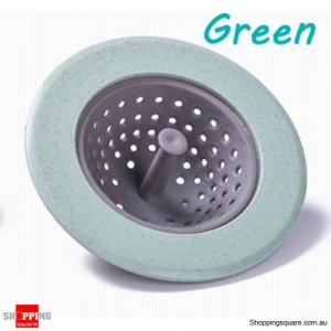 Silicone Drain Sink Stopper Hair Catcher Kitchen Bathtub Floor Drain Protector  - Light Green