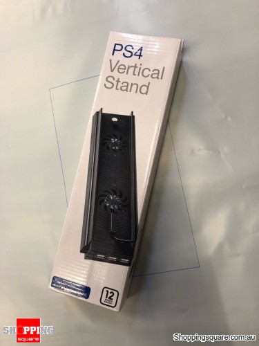 PS4 Vertical Stand with Dual Fan Cooler - USB Powered (for 1st Gen PS4)