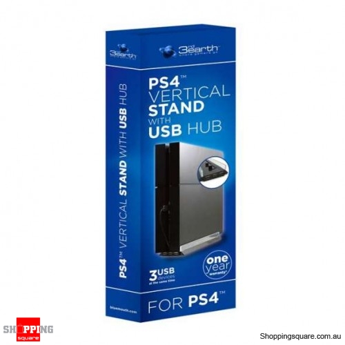 3rd Earth PS4 Light-Up Vertical Stand with 3 Port USB Hubs (For 1st Gen PS4)