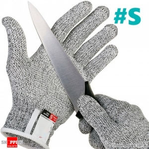 1 Pair Anti-cutting Gloves Safety Cut Proof Stab Resistant Wire Metal Mesh Kitchen Butcher Gloves - Small