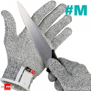 1 Pair Anti-cutting Gloves Safety Cut Proof Stab Resistant Wire Metal Mesh Kitchen Butcher Gloves - Medium