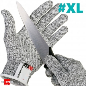 1 Pair Anti-cutting Gloves Safety Cut Proof Stab Resistant Wire Metal Mesh Kitchen Butcher Gloves - XL