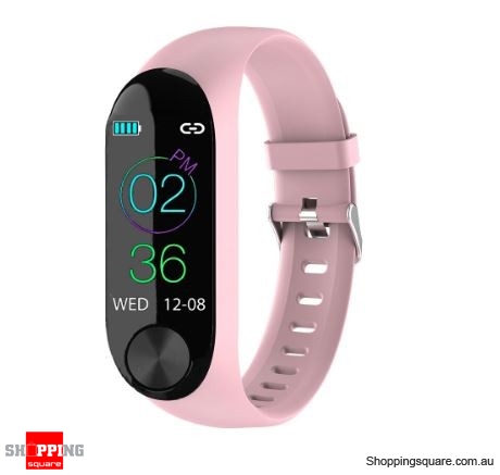IPS Color Screen Smart Watch Sports Fitness Bracelet - Pink