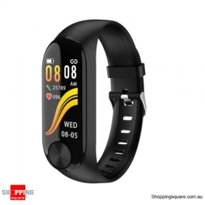 IPS Color Screen Smart Watch Sports Fitness Bracelet - Black
