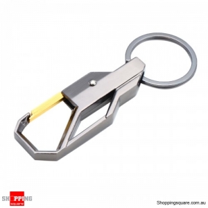 Buckle Carabiner Hook Keychain Key Ring EDC Clip Outdoor - Silver