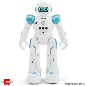 Smart RC Robot Gesture Sensing Touch Intelligent Dancing Patrol Toy - Blue
