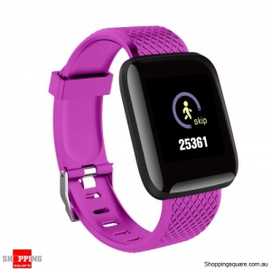 Color Screen Touch Wristband Visible Message Show Smart Watch - Purple