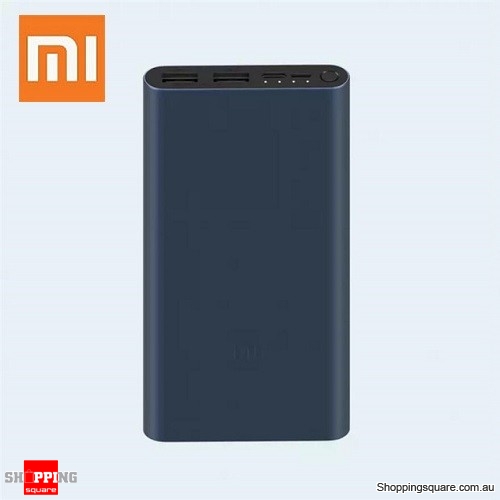 Xiaomi Mi Power Bank 3 10000mAh Fast charge version Micro-USB USB-C Two-way 18W Battery Travel for Mobile Phone Black AU Stock 