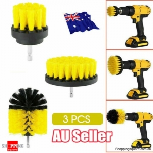 Drill Brush Tub Cleaner Grout Power Scrubber Cleaning Combo Tool Kit Yellow