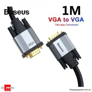 Baseus 1M Premium VGA Cable 1080P VGA Male to Male Extension for PC Laptop Monitor