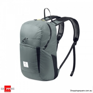 25L Folding Backpack Ultralight Waterproof Foldable Outdoor Sports Travel Bag - Gray