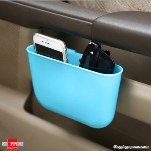 Portable Plastic Storage Car Seat Gap Pocket Phone Holder Organizer - Light Blue