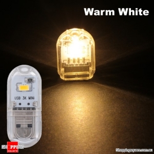 Mini USB LED Rigid Strip Night Light Camping Lamp DC5V - Warm White