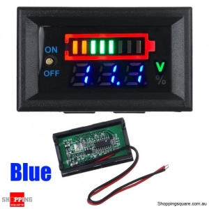 Power Voltage Dual Display 3S Lithium Battery Detection Board Display with Switch - Blue