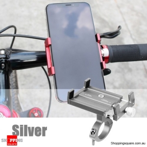 Adjustable Aluminum Phone GPS Holder Mount - Silver