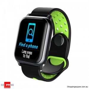 1.3inch Large View Display Music Control Smart Watch - Black Green