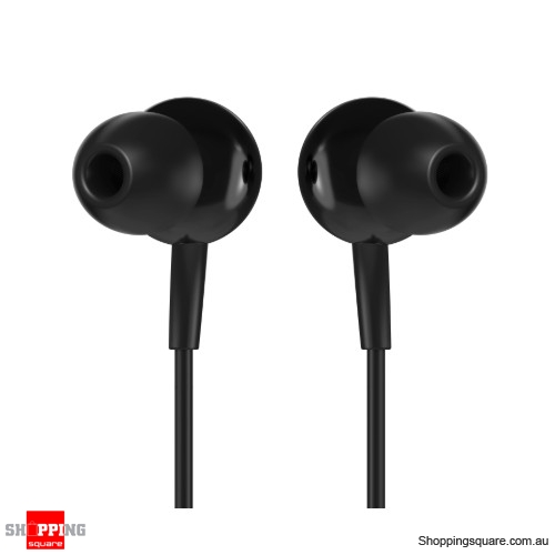 Lightweight In-ear Earphone 3.5mm Wired Earbuds Music Headphone with Mic - Black
