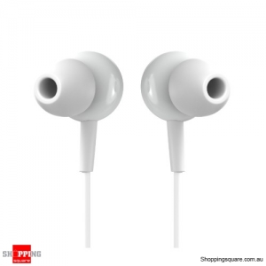 Lightweight In-ear Earphone 3.5mm Wired Earbuds Music Headphone with Mic - White