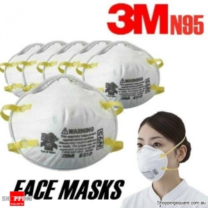 3M Mask N95 8210 FFP2 Approved Respirator Face Anti Dust Flu Protection 20pcs/box