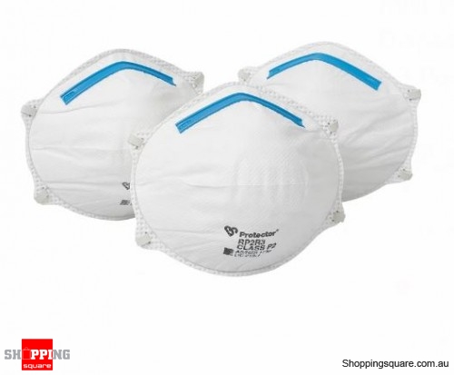 Protector P2 (N95) Dust Mist Work Mate Disposable Respirator - 3 Pack