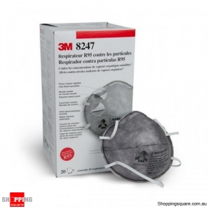 3M Particulate Respirator 8247 R95 PARTICULATE NUISANCEOV RESP, 20pcs box