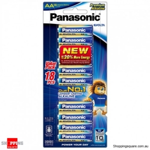 Panasonic AA 18PK of EVOLTA Premium Alkaline Batteries