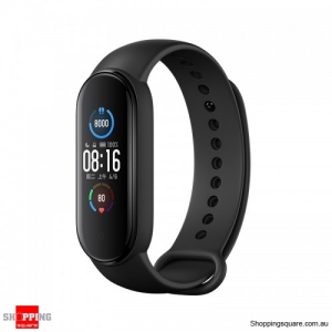 [Support English]Original Xiaomi Mi band 5 1.1 Inch AMOLED Wristband Smart Watch - Black Colour