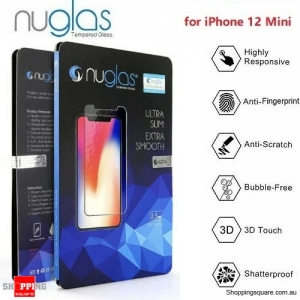 2x NUGLAS Premium Clear Tempered Glass Screen Protector for iPhone 12 mini 5.4"