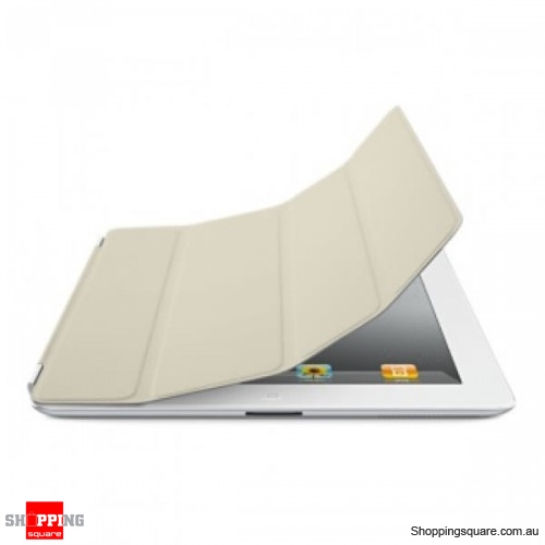 Genuine Apple iPad 2/3/4 Smart Cover - Leather - Cream MD305FE/A
