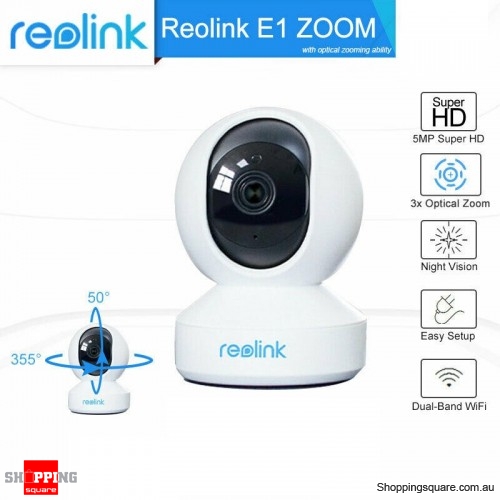 Reolink E1 Zoom 5MP WiFi PTZ Security Camera Pan&Tilt 3X Optical Zoom IP Camera