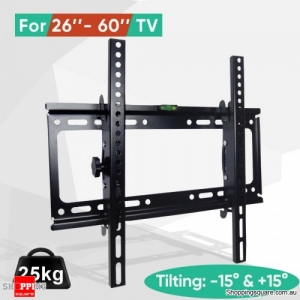 TV WALL MOUNT BRACKET LCD LED Plasma Flat Slim - Tilt 15°#26-60 inch 