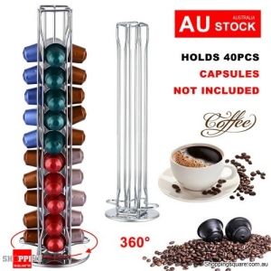 40 Coffee Pod For Nespresso Capsule Holder Dispenser Storage Stand Rack