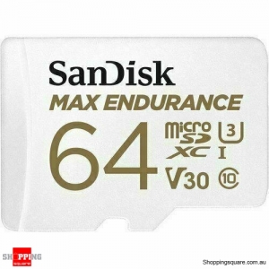 SanDisk 64GB MAX ENDURANCE UHS-I microSDXC Memory Card with SD Adapter 100MB/s (SDSQQVR)