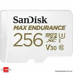 SanDisk 256GB MAX ENDURANCE UHS-I microSDXC Memory Card with SD Adapter 100MB/s (SDSQQVR)