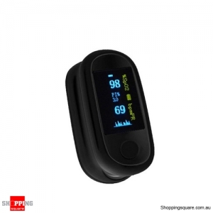 BOXYM USB Rechargeable Oxmitro SpO2 Finger Oxmitro Pulse Heart Rate Monitor - Black Colour