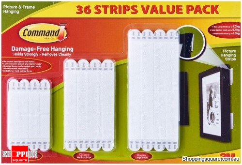 3M Command 36 Value Pack Picture and Frame Hanging Strips