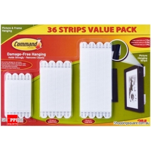 3M Command 36 Value Pack Picture and Frame Hanging Strips