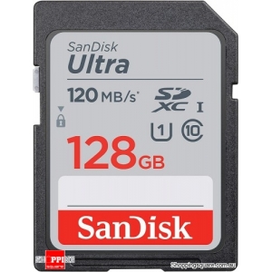 SanDisk 128GB Ultra UHS-I SDHC Memory Card U1 Class 10 120MB/s (SDSDUN4)