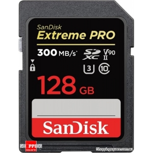 SanDisk Extreme Pro SDXC 128GB UHS-II V90 U3 300/260 (SDSDXDK)