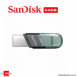 SanDisk 64GB iXpand Flip USB Type-A + Lightning Flash Drive (SDIX90N)
