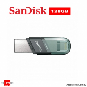 SanDisk 128GB iXpand Flip USB Type-A + Lightning Flash Drive (SDIX90N)