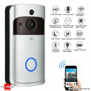 Wireless Doorbell WiFi Video Phone Intercom Rainproof Door Ring Security Camera 