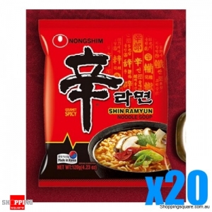 20x NONGSHIM SHIN RAMYUN NOODLE SOUP - Gourmet Spicy