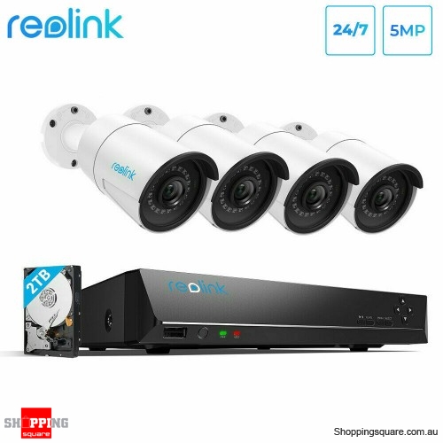 Reolink 8CH HD PoE 5MP IP Security Camera Surveillance System NVR RLK8-410B4-5MP