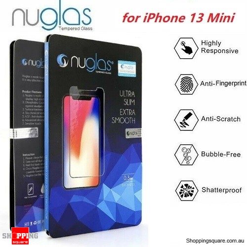 2x NUGLAS 2.5D Clear Tempered Glass Screen Protector for iPhone 13 mini