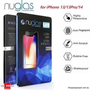 2x NUGLAS 2.5D Clear Tempered Glass Screen Protector for iPhone 13 & 13 Pro & iPhone 14