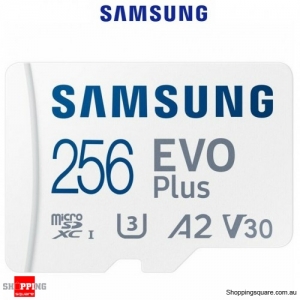 Samsung 256GB EVO Plus A2 V30 UHS-I microSDXC Memory Card with SD Adapter 2021 Version (MB-MC256KA)