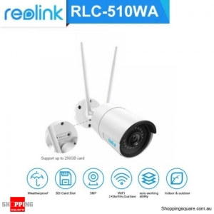 Reolink 5MP Human Car Detection Night Vision Camera Security (RLC-510WA)